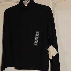 Black 100% Cashmere Turtleneck Sweater